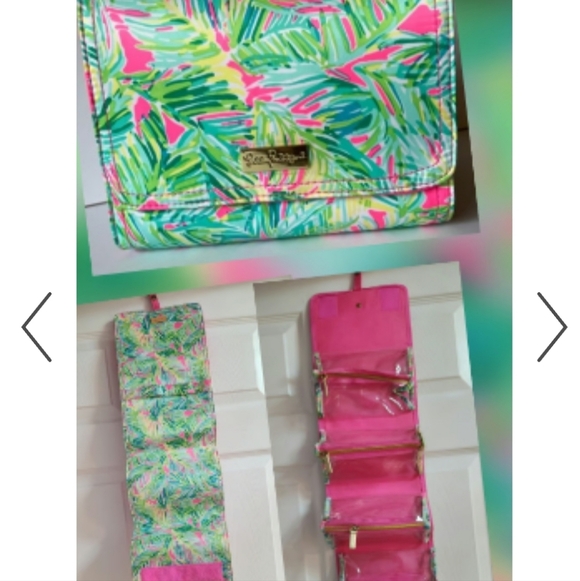 Lilly Pulitzer Tropical Pink Print Hanging Makeup Bag 🤍 - Picture 2 of 9